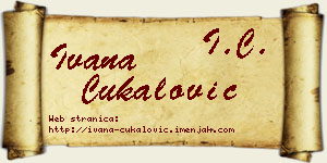 Ivana Čukalović vizit kartica